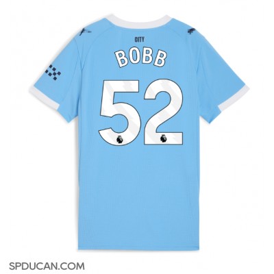 Zenski Nogometni Dres Manchester City Oscar Bobb #52 Domaci 2025-26 Kratak Rukav Zenski Nogometni Dres Manchester City Oscar Bobb #52 Domaci 2025-26 Kratak Rukav